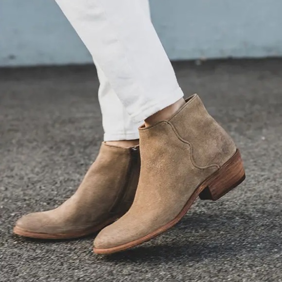 Frye Shoes - FRYE CARSON PIPING LEATHER BOOTIE SUEDE SIZE 11